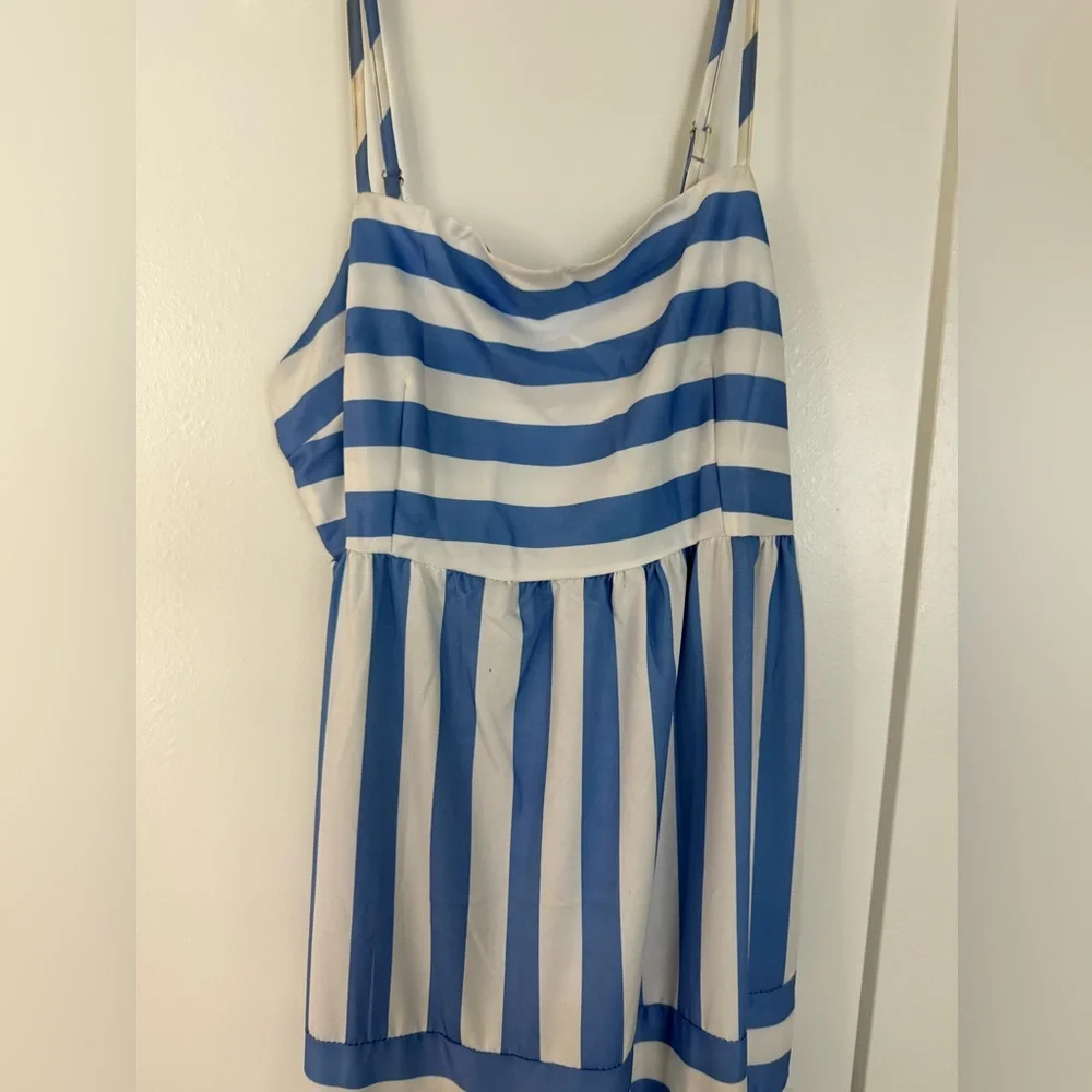 Boutique 9 Blue and White Striped Maxi Dress - Picture 4 of 7